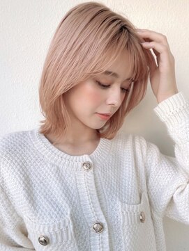 カバーヘア ブリス 北浦和(COVER HAIR bliss) ハイトーンカラー/ピンクベージュ/小顔くびれヘアp北浦和