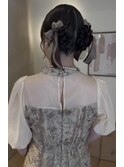 ヘアアレンジ/リボンヘアアレンジ/ツインアレンジ/erika/