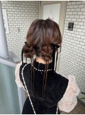 ツインアレンジ ツインお団子 参列ヘア イベントヘア
