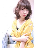 ホラン(HoLan)&nbsp;【HoLan】シアーgrayxほつれカールxひし形シルエット