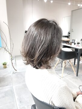 美容室 ツリー(Tree) ノンブローでおさまる大人 ボブ 『Tree hairsalon 』本厚木