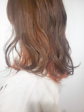 コロ(COLO) 【COLO】ブリーチ1回オレンジベージュインナーロブ 吉祥寺