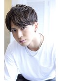 MEN'S HAIRマッシュパーマのアッシュブラック