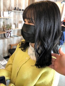 アルム(hair salon Alum) 『 就活性にもおすすめ☆　地毛風のツヤ感暗髪カラー 』