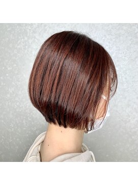 美容室 ハルミ ヘア リゾート 川口店(Harumi Hair Resort) ミニボブ/ショートボブ/オレンジ