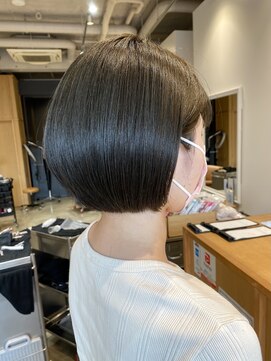 トリート 妙典店(TREAT) コンパクトボブ×オリーブグレー_TREAT妙典