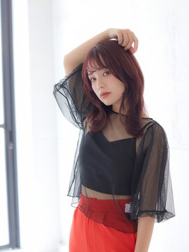 ラフィス ヘアー コパン 小倉店(La fith hair copain) 【La fith】チェリーピンク×セミディ