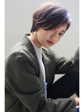 ポノ(pono.) [pono.]斜めバング/グレージュカラー/デザインカラー