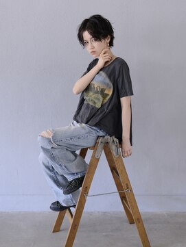 ロアーヘアー フォルド 小倉店(RAWR hair FOLD) 【RAWR】メンズライク_センターパートパーマスタイル