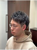 ツーブロック/アップバング/ビジネスパーマ/ツイストスパイラル