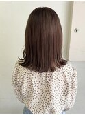 結べるボブ 切りっぱなしボブ アプリコットブラウン