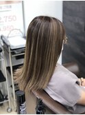 【KONNO】ハイライト白髪ぼかし