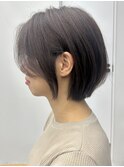 魅力倍増カールシアーカラーショートヘアダークアッシュ