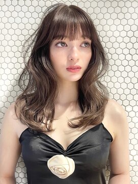 サイン 渋谷(SIGN) 韓国ヘアハッシュカットレイヤーカットグレージュブリーチ無し