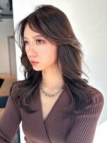 レイヤーカットレイヤーロンググレーベージュ_ba519301