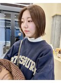 似合わせカットボブ小顔カットココアブラウンミルクティカラー