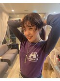 前髪パーマ