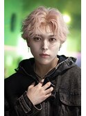 ヘアカラー抜きっぱなし　ブリーチデザインk