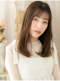 暗髪ココアベージュ小顔サラ艶ロングレイヤーh3川口20代30代40代