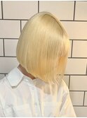 14468ホワイトアッシュ抜きっぱなしブリーチホワイトブロンド
