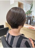 【古賀新宮】広がり防止！まとまる髪質改善ツヤ髪ショート50代