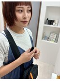顔周りレイヤーで動きを出した、ショートウルフスタイル