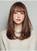 ブラウン/レイヤーカット/デザインカラー/顔まわりカット
