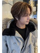 メンズサロン スライバイリアオオサカ(Sly By Ria OSAKA) センターパート/メッシュカラー/ウルフヘア【梅田】