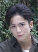 原宿大人ショート刈り上げアップバングフェザーパーマスタイル