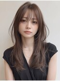 ホワイトグレージュ/デジタルパーマ/チェリーブラウン/西梅田
