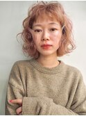 ホワイトピンクベージュ／ボブ