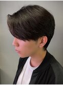 フェザーパーマ/ニュアンスパーマ/センターパート/メンズ