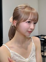 エヌアイ オモテサンドウ(ni omotesando)&nbsp;韓国ヘア◇色素薄めハイトーンカラー顔周りレイヤーカット