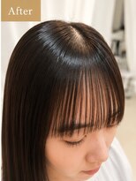 シェルベアー 銀座(ShellBear)&nbsp;根元分け目のうねりも縮毛矯正でしっとり艶やかな前髪に整え続く