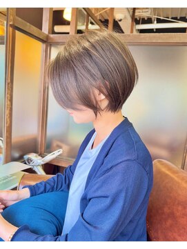 ハピネス クローバー 学園前店(Happiness CLOVER) ナチュラルショートショートボブ×髪質改善×白髪ぼかし8/6