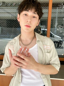 ルービック 難波(Rubik's) メンズ無造作束感ラフウェーブマッシュ