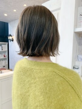 キャアリー(Caary) 福山市美容室Caary人気 透明感ブルーグレージュ インナーカラー