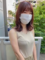 ツイギー 宮西店(TWiGGY)&nbsp;オレンジブラウン×波巻き