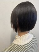 ぷつっとボブ×ダークグレージュ