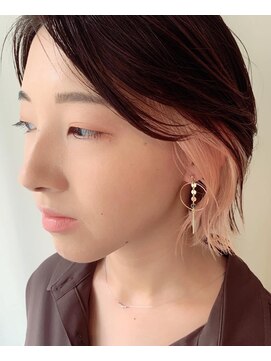 ネオリーブ シュシュ 神保町店(Neolive susu) 畠山雄大 ひし形ショート・インナーカラー・アクセサリーカラー