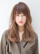 ノラ ギンザ(NORA GINZA) [小顔に見せる]ロング×デジタルパーマ×前髪あり 20代30代40代