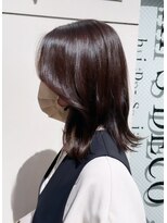 ヒップスデコ(Hip's deco)&nbsp;外ハネミディアム×オフィスシアーブラウン 20.30.40代オススメ