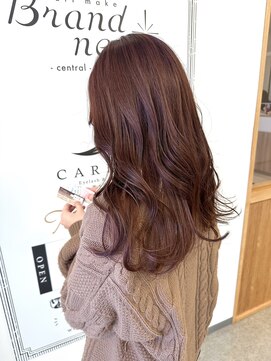 ヘアーメイクブランニュー セントラル 西大寺店(hair make Brand new central) こっくり暖色 ピンクブラウン