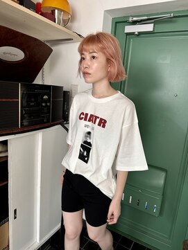 ユイル(Uil) 似合わせ小顔ボブ× ブリーチカラー デザインカラー