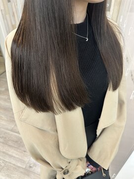 ディジョン(Dijon) 韓国顔まわりレイヤーカットグレージュオリーブベージュブラウン