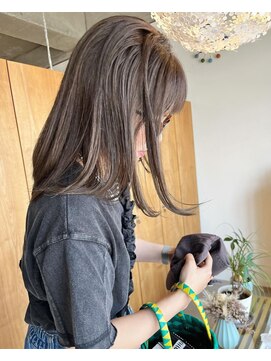 フレイムスヘアデザイン(FRAMES hair design) 少しピンクをmixしたピンクベージュ