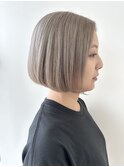 ホワイトベージュボブ_レイヤーロング