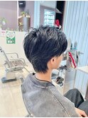 メンズヘア フェザーパーマ