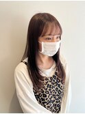 レッドブラウン×レイヤーカット