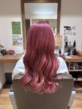 ポレポレハッピーヘアワーク POREPORE HAPPY HAIR WORK ダブルカラーピンク